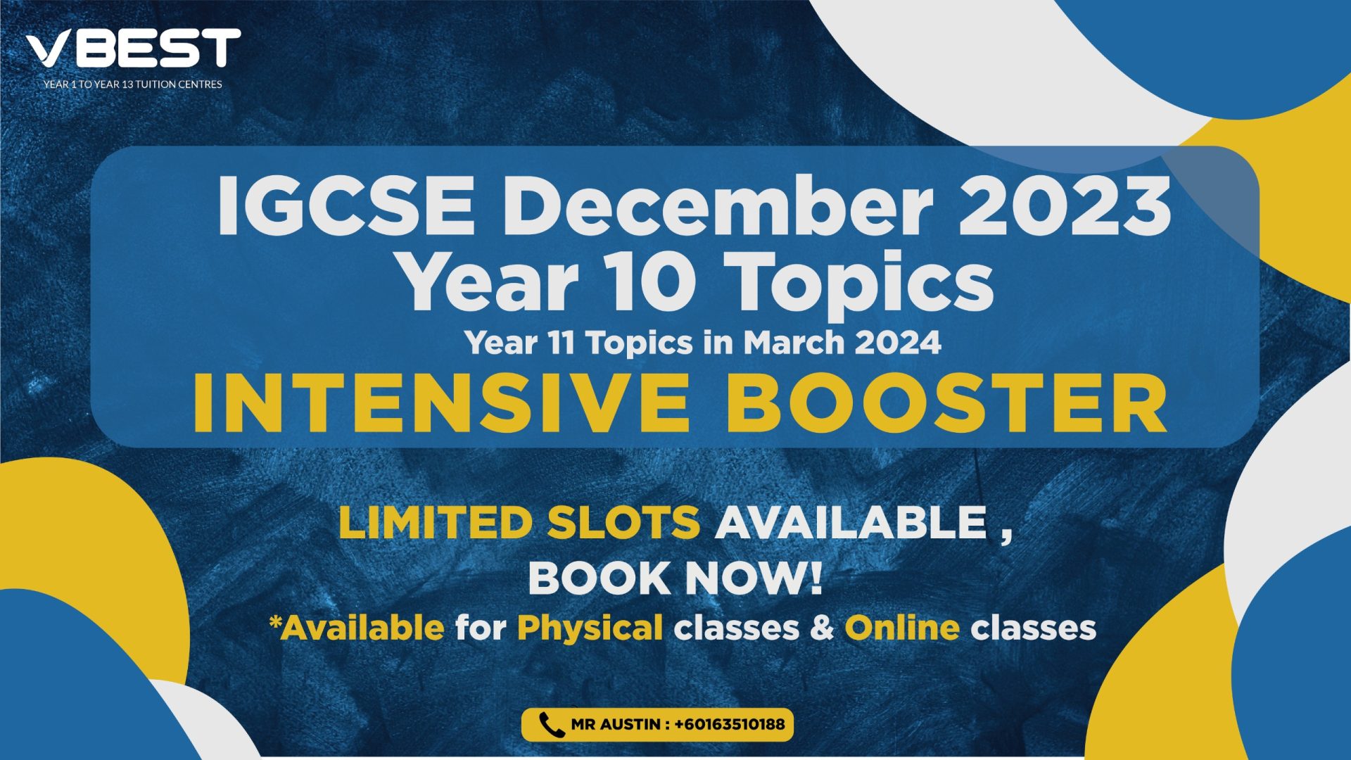 🏆 Booster - Year 10 IGCSE Intensive Course Dec 2023 VBest Year 1 to Year 13 Tuition Centre